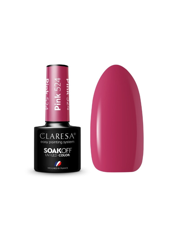 Claresa Pink Lakier hybrydowy do paznokci /524/ 5 g