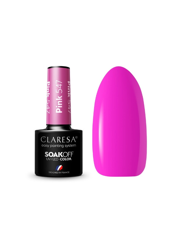 Claresa Pink Lakier hybrydowy do paznokci /547/ 5 g