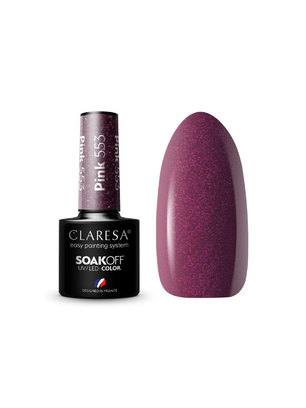 Claresa Pink Lakier hybrydowy do paznokci /553/ 5 g