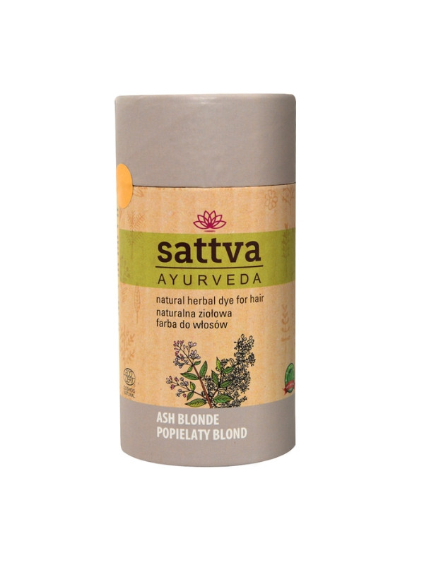 Sattva Ayurveda Naturalna ziołowa Farba do włosów Popielaty Blond 150 g