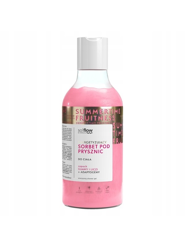 So!flow Energetyzujący Sorbet do ciała pod prysznic Guava, Lychee 400 ml