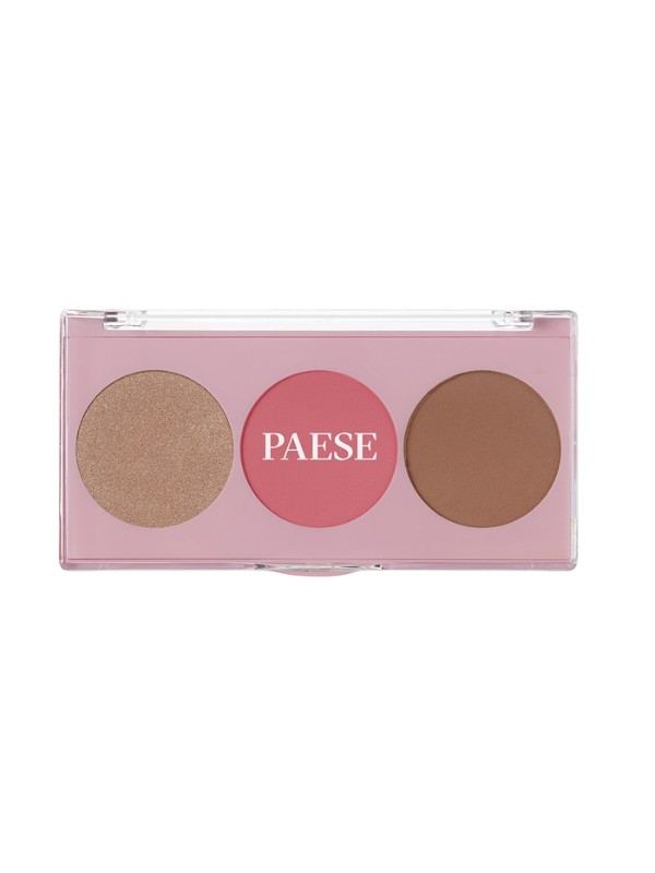 Paese Limited Edition Paletka do konturowania Rozświetlacz + Róż + Bronzer 8 g