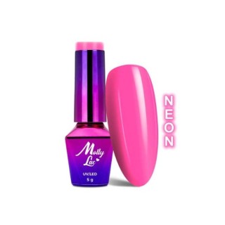 MollyLac /332/ Fancy Fashion Lakier Hybrydowy Splash of Pink 5 ml