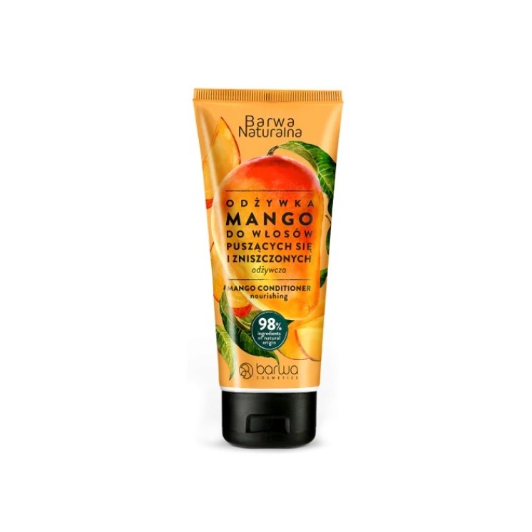 Barwa Naturalna Odżywka do włosów puszących się i zniszczonych Mango w tubie 200 ml