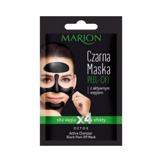 Marion Detox Czarna Maska Peel-off do twarzy z węglem aktywnym 6 g