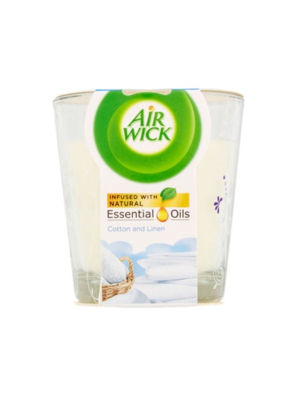 Airwick Świeca zapachowa COTTON AND LINEN 105 g