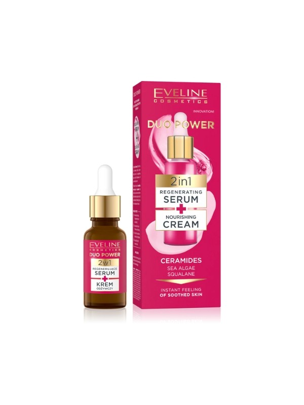 Eveline Duo Power 2w1 Regenerujące Serum + Krem odżywczy do twarzy 18 ml