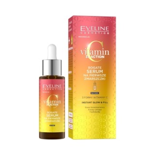 Eveline Vitamin C 3x Action Przeciwzmarszczkowe Serum do twarzy na noc 30 ml