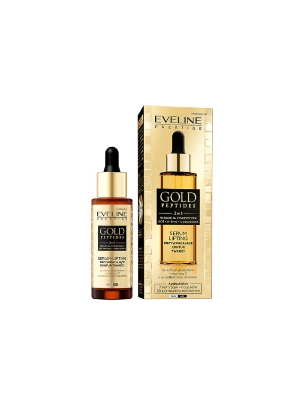 Eveline Gold Peptides Serum - lifting przywracające kontur twarzy 30 ml