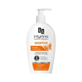 AA Intymna Ochrona + Pielęgnacja kremowa Emulsja do higieny intymnej Sensitive 300 ml 