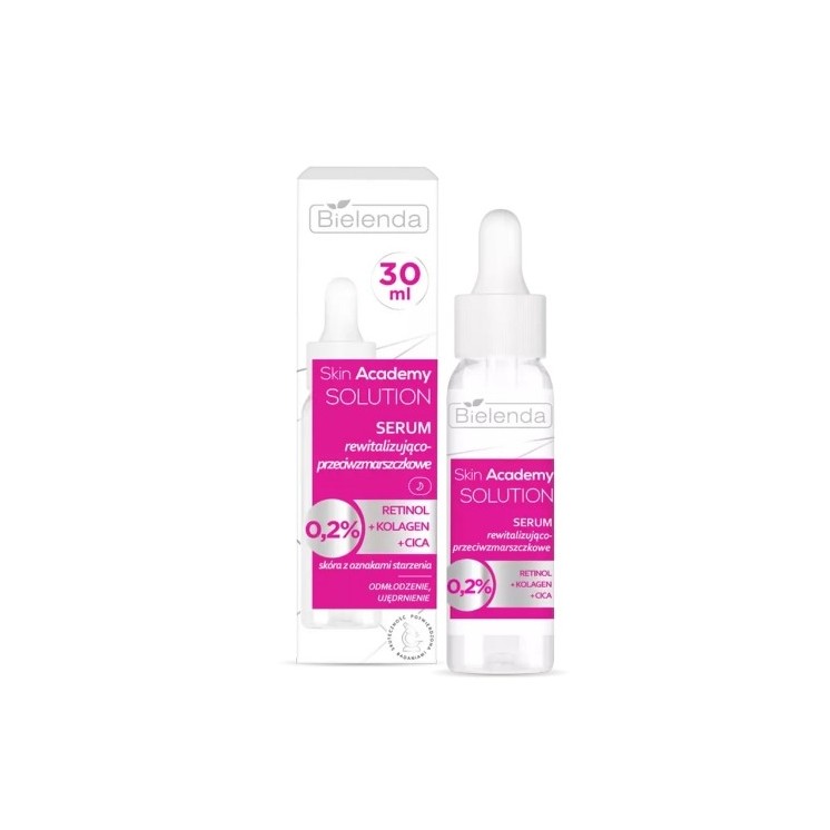 Bielenda Skin Academy Solutions Serum rewitalizująco- przeciwzmarszczkowe Retinol + Kolagen 30 ml