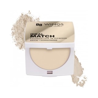 AA Wings of Color Ideal Match Foundation In Powder Wielofunkcyjny podkład w pudrze Light 8,5 g