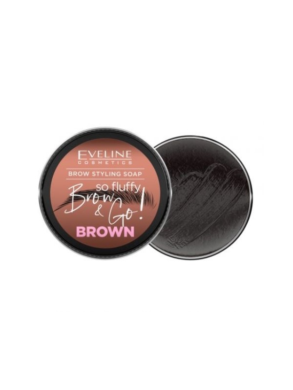 Eveline Brow&Go! So Fluffy Mydło do stylizacji brwi Brown 25 g