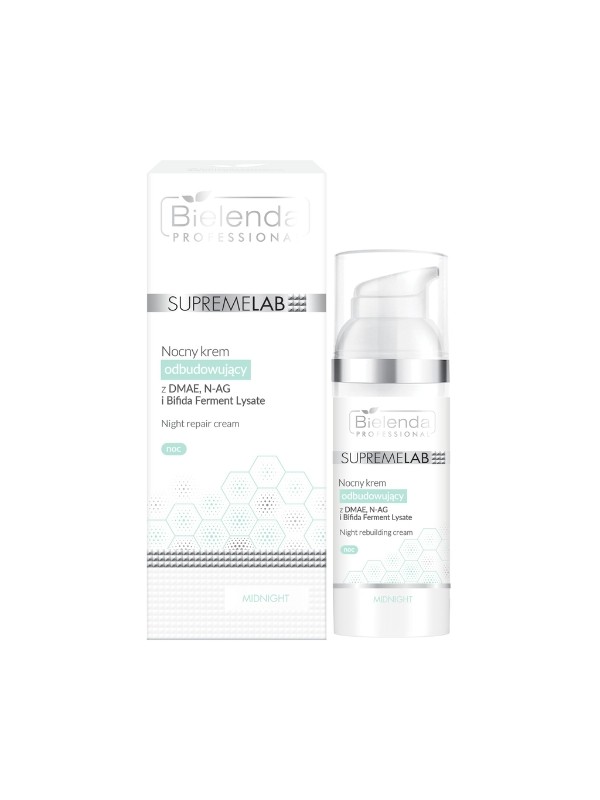 Bielenda Professional SUPREMELAB Nocny krem odbudowujący z DMAE, N-AG, Bifida Ferment Lysate 30 ml