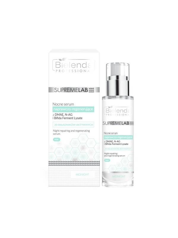 Bielenda Professional SUPREMELAB Nocne serum naprawczo – regenerujące z DMAE, N-AG, Bifida Ferment Lysate 30 ml