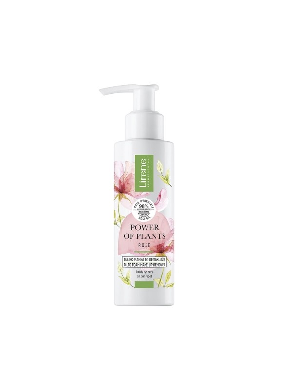 Lirene Power of Plants olejek-pianka do demakijażu Róża 145 ml