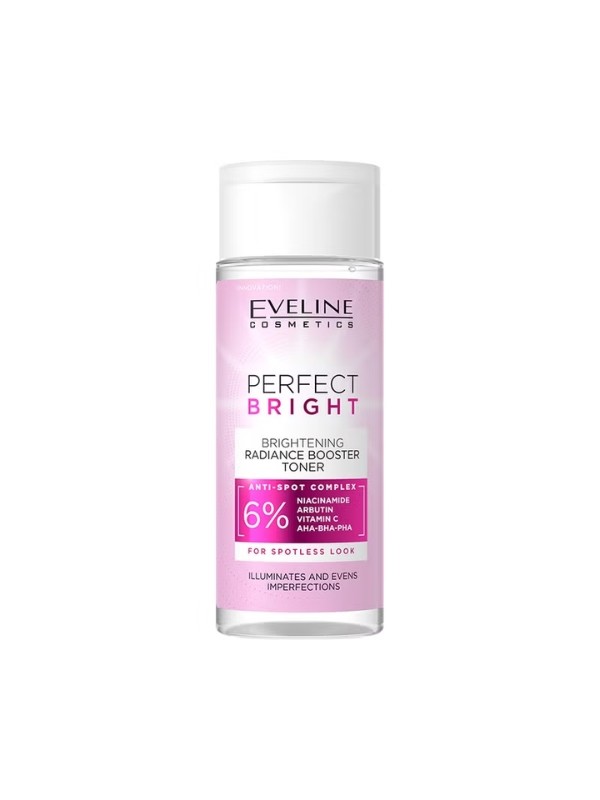 Eveline Perfect Bright rozjaśniający Tonik do twarzy wzmacniający blask 150 ml