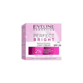 Eveline Perfect Bright rozjaśniający, lekki Krem do twarzy na dzień SPF20 50 ml