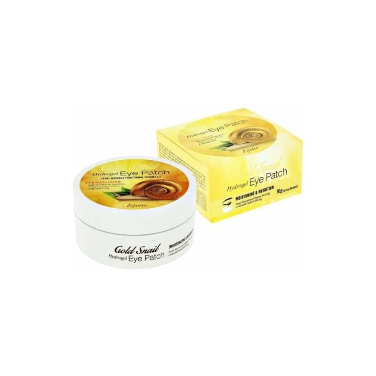 Esfolio hydrożelowe Płatki pod oczy ze złotem i filtratem ze śluzu ślimaka 60 sztuk