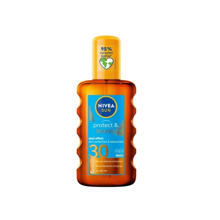 Nivea Sun Protect&Bronze Olejke do opalania w sprayu aktywujący naturalną opaleniznę SPF30 200 ml