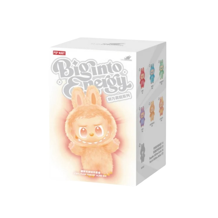 LABUBU Orginalna pluszowa Zawieszka Pop Mart Labubu The Monsters Big Into Energy Series + Kod QR 1 szt