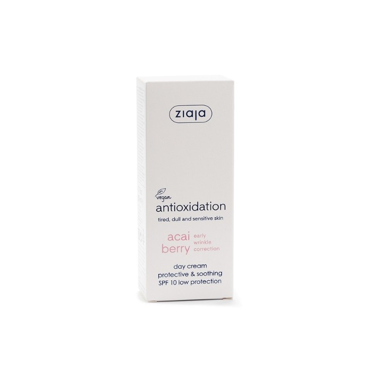 Ziaja Jagody Acai Krem do twarzy na dzien ochronno-łagodzący SPF10 ochrona niska 50 ml