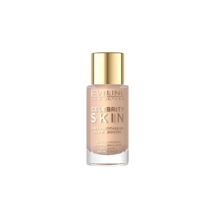 Eveline Celebrity Skin 4w1 wielofunkcyjna Baza do twarzy Glow Booster /02/ 30 ml Eveline Celebrity Skin 4w1 wielofunkcyjna Baza do twarzy Glow Booster /02/ 30 ml