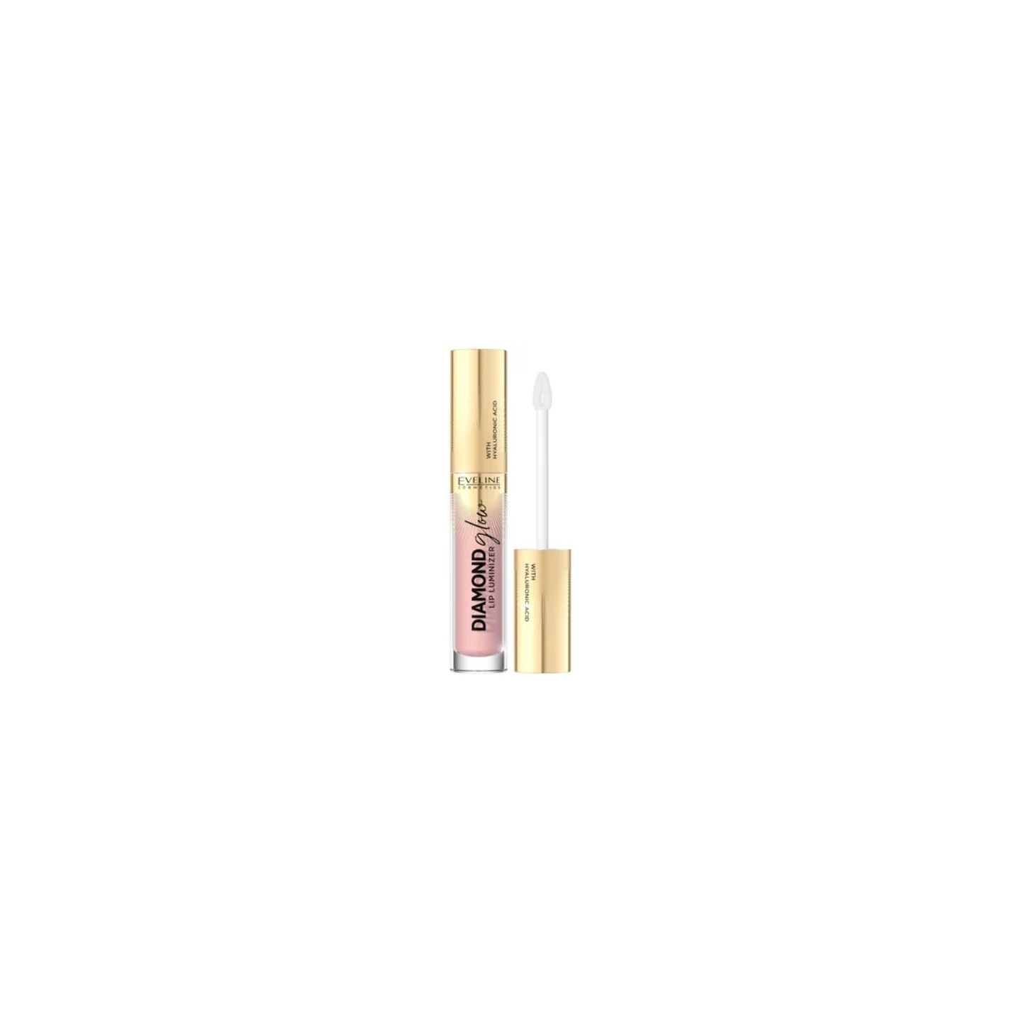 Eveline Diamond Glow Lip Luminizer Błyszczyk do ust z kwasem hialuronowym /03/ 4,5 ml Eveline Diamond Glow Lip Luminizer Błyszczyk do ust z kwasem hialuronowym /03/ 4,5 ml