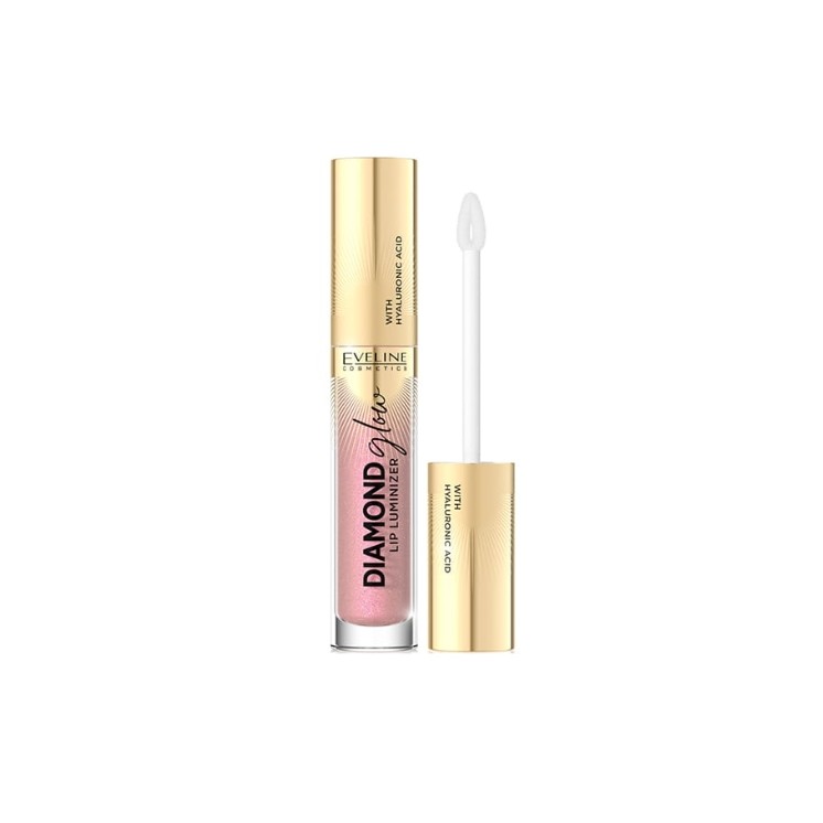 Eveline Diamond Glow Lip Luminizer Błyszczyk do ust z kwasem hialuronowym /08/ 4,5 ml Eveline Diamond Glow Lip Luminizer Błyszczyk do ust z kwasem hialuronowym /08/ 4,5 ml