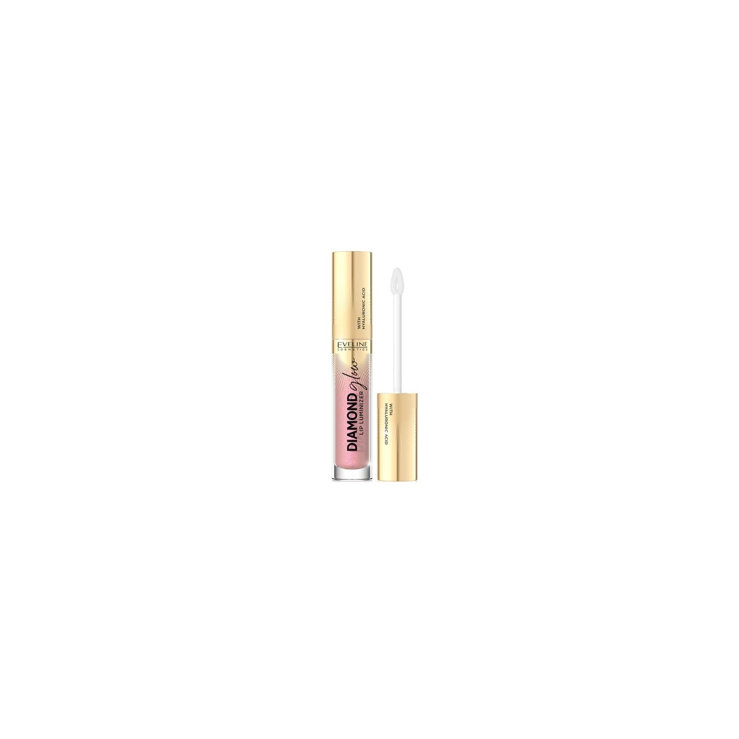 Eveline Diamond Glow Lip Luminizer Błyszczyk do ust z kwasem hialuronowym /08/ 4,5 ml Eveline Diamond Glow Lip Luminizer Błyszczyk do ust z kwasem hialuronowym /08/ 4,5 ml