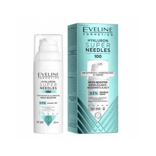 Eveline Hyaluron Super Needles 100 Mezo-booster nawilżająco-rozświetlający 50 ml Eveline Hyaluron Super Needles 100 Mezo-booster nawilżająco-rozświetlający 50 ml