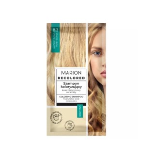Marion Szampon koloryzujący z Biotyną 4-8 myć /8.3/ Miodowy blond 40 ml