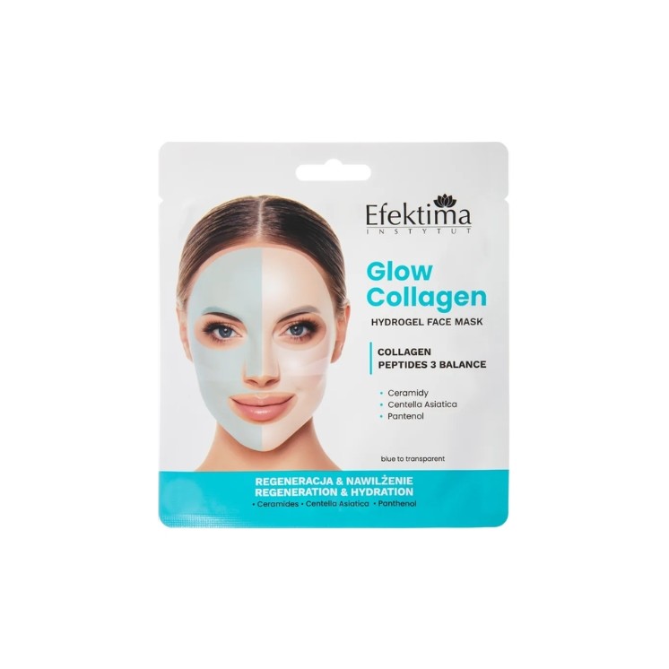 Efektima Glow Collagen Maska w płachcie z kolagenem i peptydami Regeneracja 1 sztuka