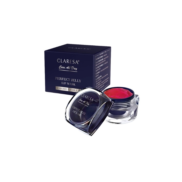 Claresa Care All Day Perfect Jelly Lip Mask intensywnie regenerująca żelowa Maska do ust Vanilla Cherry 8 g