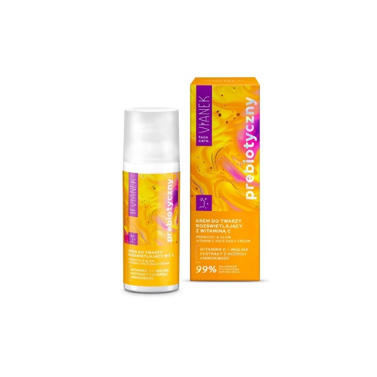 Vianek prebiotyczny Krem do twarzy rozświetlający z Witaminą C 50 ml
