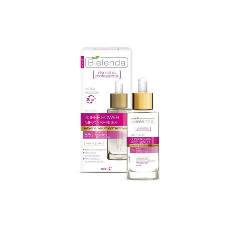 Bielenda Skin Clinic Professional aktywne Serum do twarzy odmładzające Anti-age na noc 30 ml