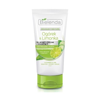 Bielenda Ogórek i Limonka  3w1 Żel myjący + Peeling + Serum 150 ml