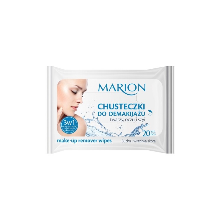 Marion 3w1 Chusteczki do demakijażu 20 sztuk 