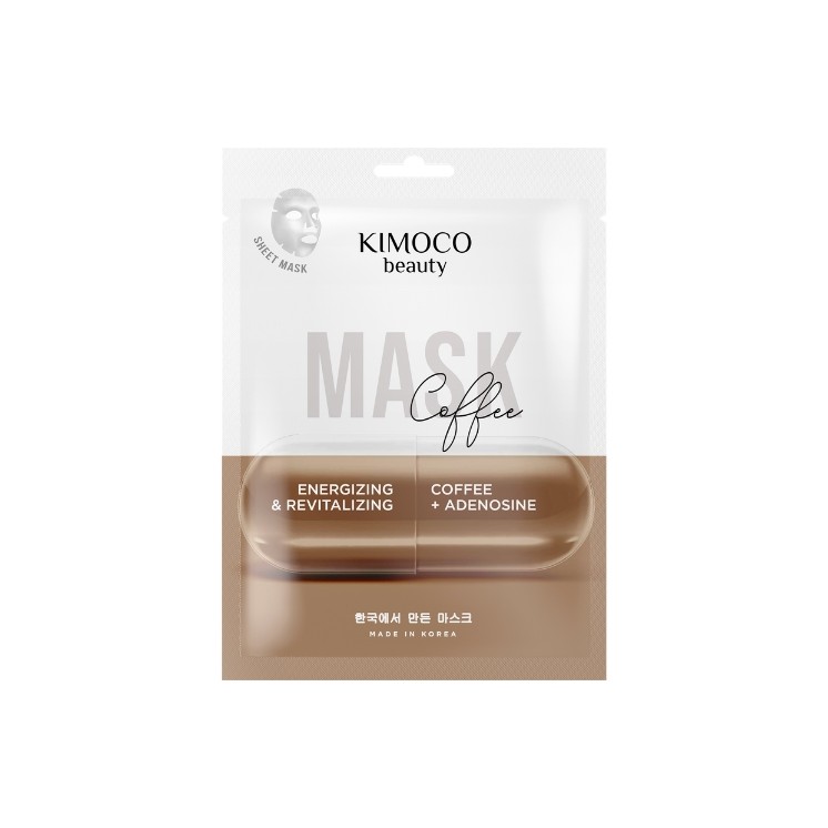 Kimoco Beauty Coffee energetyzująca Maska w płachcie z ekstraktem z ziaren kawy 23 ml