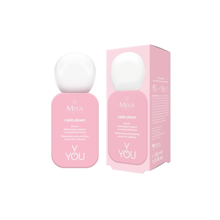 Miya Cosmetics Y.YOU calm.down balansujaco-łagodzące Serum na zaczerwienienia 30 ml