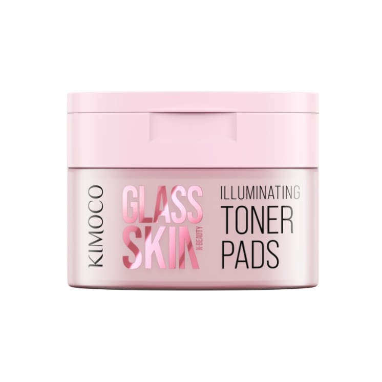 Kimoco Glass Skin rozświetlające Płatki tonizujące do twarzy 60 sztuk