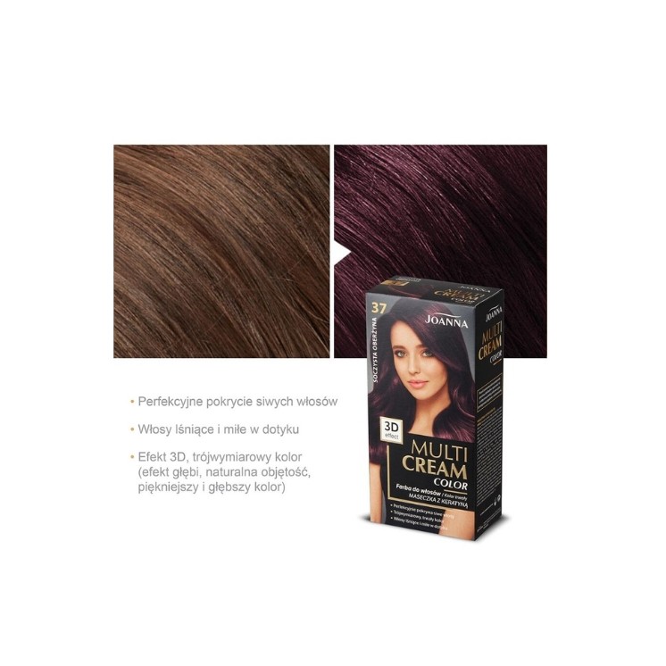 Joanna Multi Cream Color Farba do włosów /37/ Soczysta oberżyna