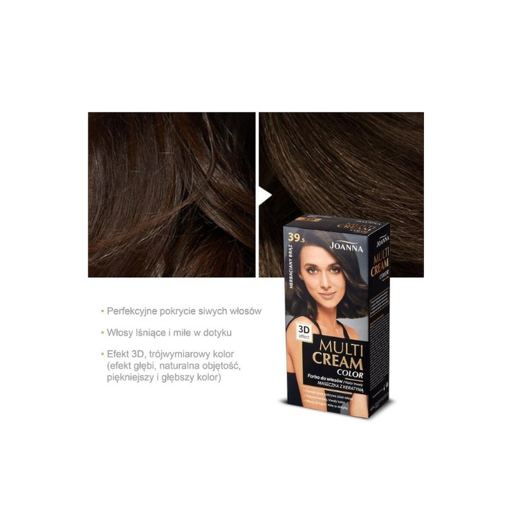 Joanna Multi Cream Color Farba do włosów /39,5/ Herbaciany brąz