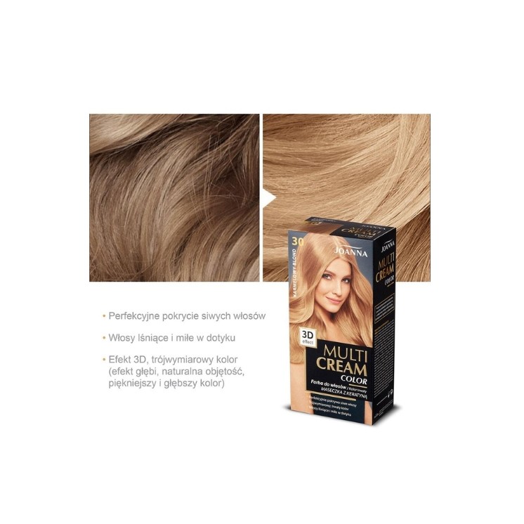 Joanna Multi Cream Color Farba do włosów /30/ Karmelowy blond