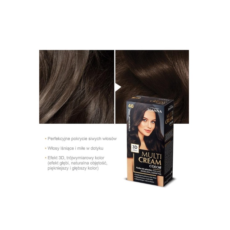 Joanna Multi Cream Color Farba do włosów /40/ Cynamonowy brąz