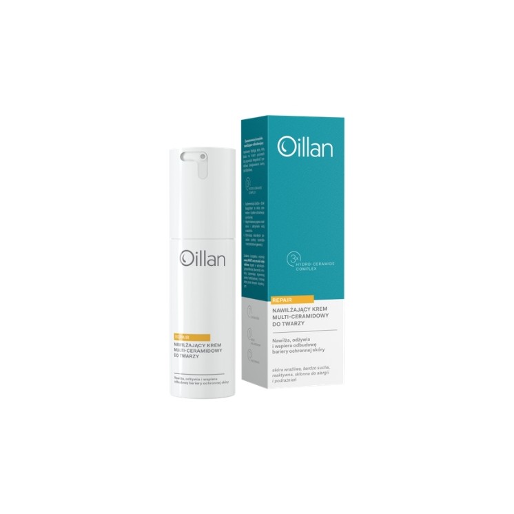 Oillan Repair nawilżający, multi ceramidowy Krem do twarzy dla skóry wrażliwej i bardzo suchej  50 ml