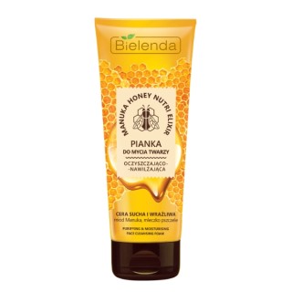 Bielenda MANUKA HONEY NUTRI ELIXIR Oczyszczająco–nawilżająca pianka do mycia twarzy 175 g