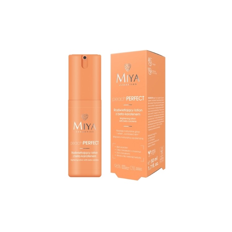 Miya Cosmetics peachPERFECT rozświetlający Lotion z beta-karotenem do twarzy 50 ml