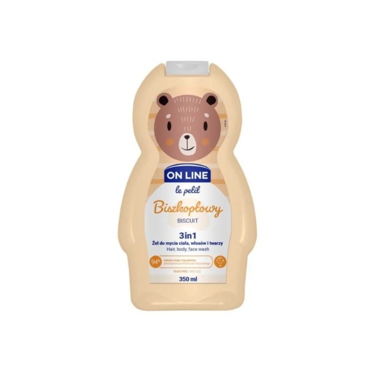 On Line Le Petit Żel do mycia ciała, włosów i twarzy dla dzieci Biszkoptowy 350 ml