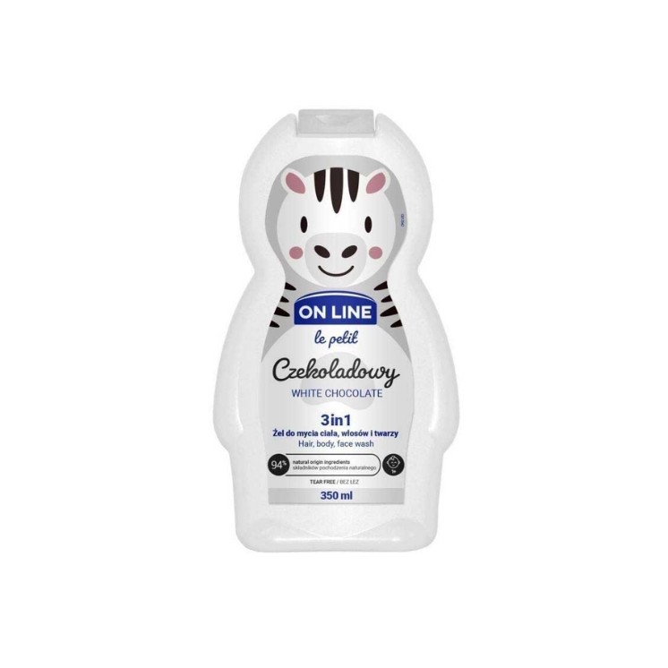 On Line Le Petit Żel do mycia ciała, włosów i twarzy dla dzieci Czekoladowy 350 ml